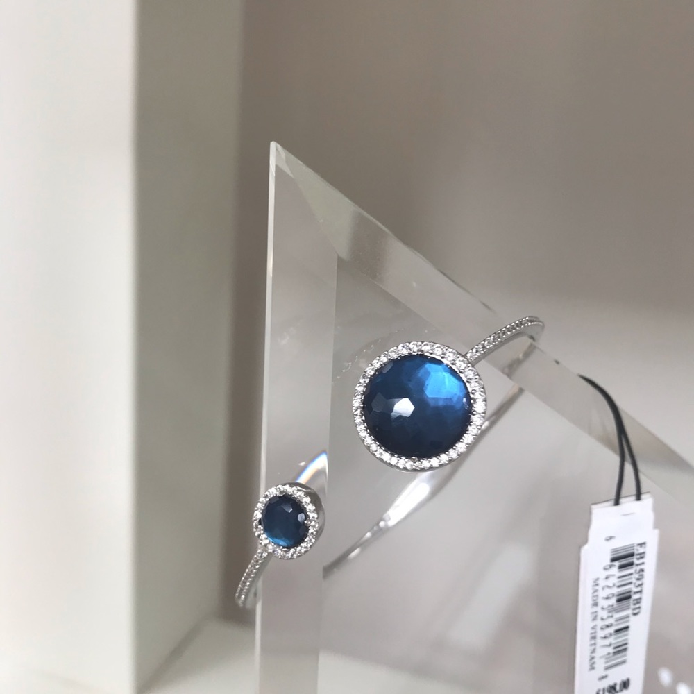 Nadri Hinged Cuff Bracelet. Sterling Silver. NWT